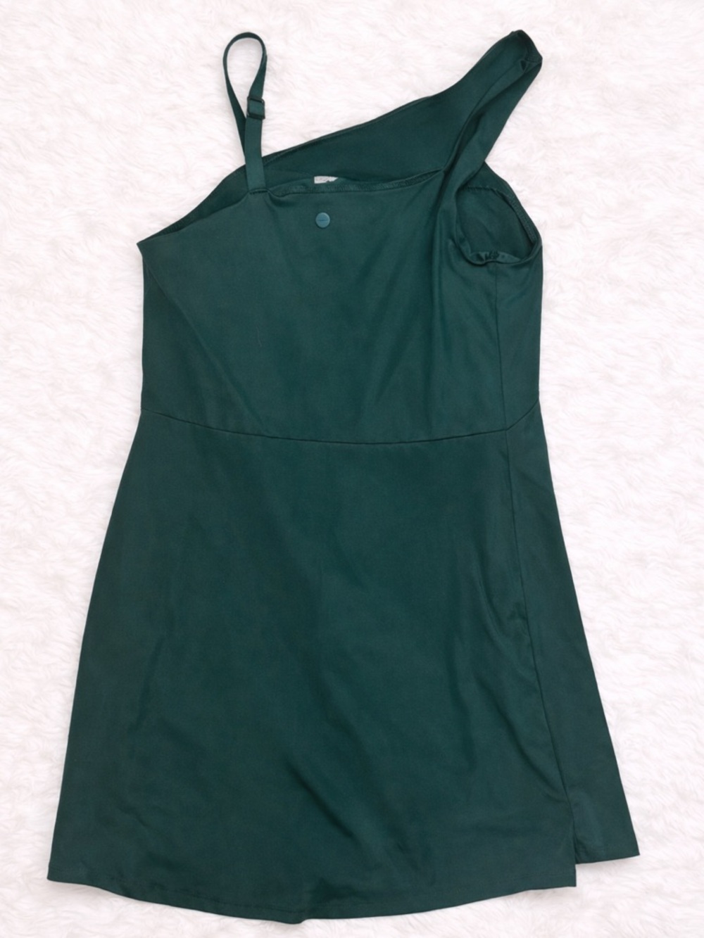 Avia One Shoulder Athletic Dress Green Activewear Tennis Dress Size Medium - Picture 2 of 3